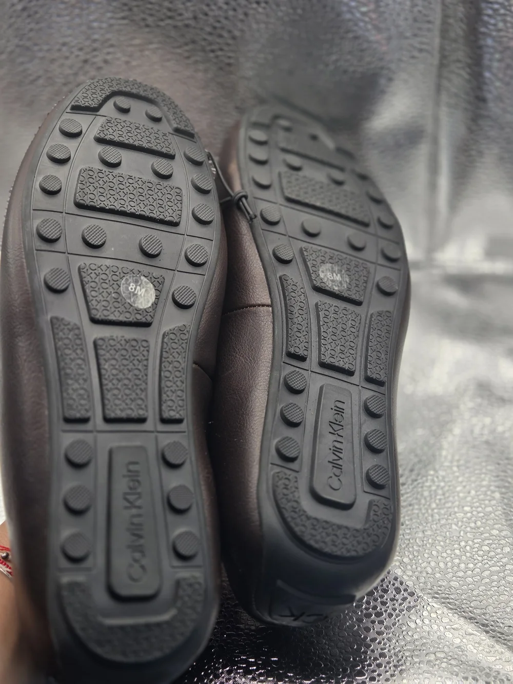 Calvin Klein Men’s Brown Leather Slip-On Moccasin